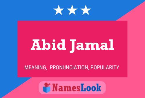 Poster del nome Abid Jamal