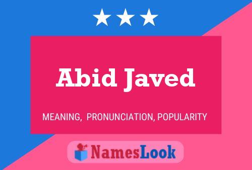 Poster del nome Abid Javed