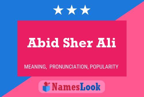 Poster del nome Abid Sher Ali