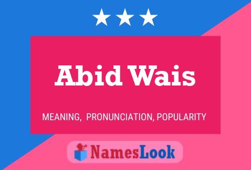 Poster del nome Abid Wais