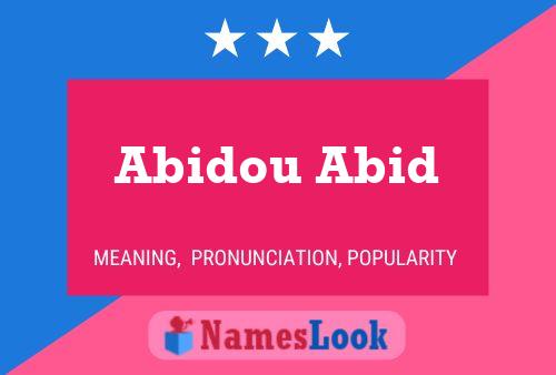 Poster del nome Abidou Abid