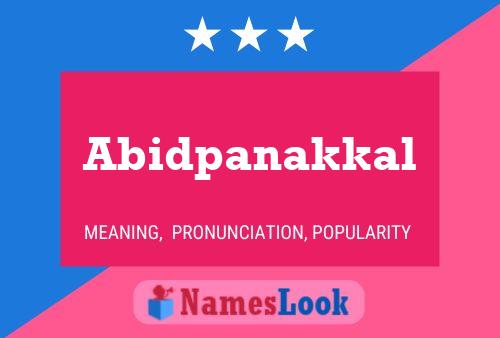 Poster del nome Abidpanakkal