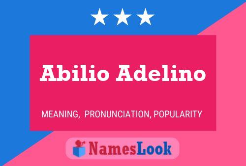 Poster del nome Abilio Adelino