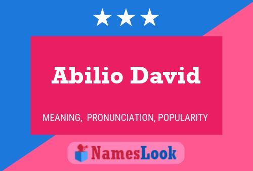 Poster del nome Abilio David