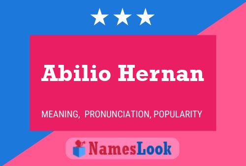 Poster del nome Abilio Hernan