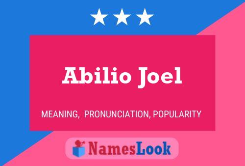 Poster del nome Abilio Joel