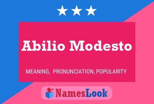 Poster del nome Abilio Modesto