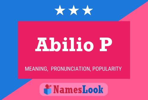 Poster del nome Abilio P