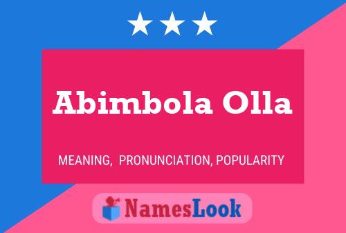 Poster del nome Abimbola Olla