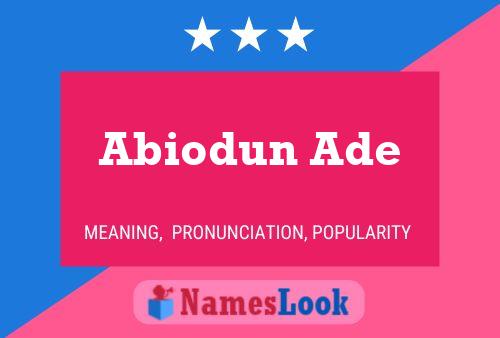 Poster del nome Abiodun Ade