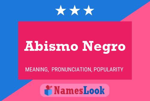 Poster del nome Abismo Negro