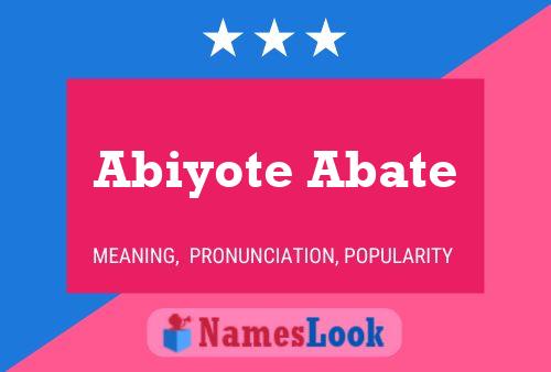 Poster del nome Abiyote Abate