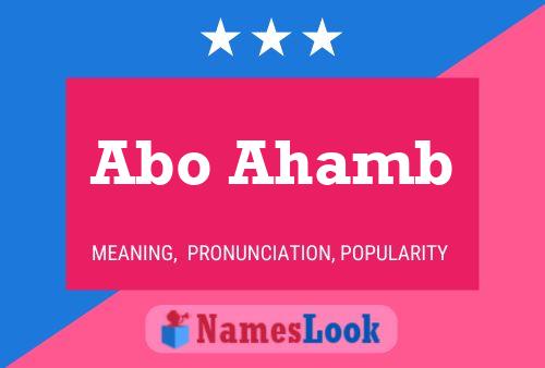 Poster del nome Abo Ahamb