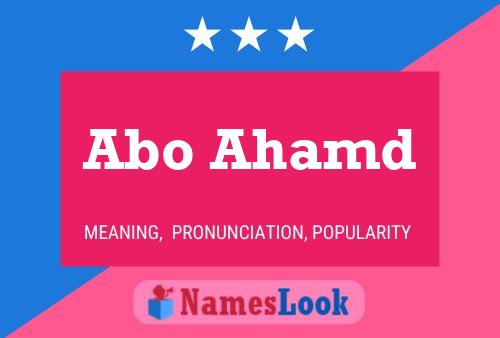 Poster del nome Abo Ahamd