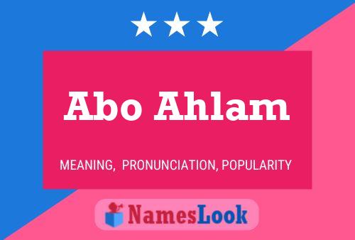 Poster del nome Abo Ahlam