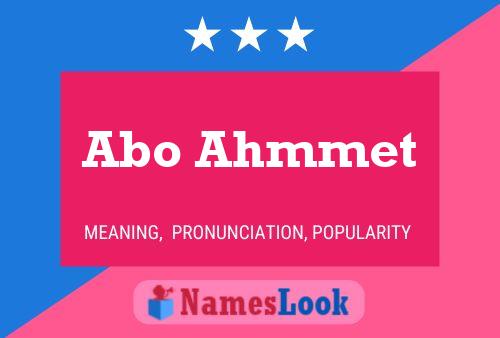 Poster del nome Abo Ahmmet