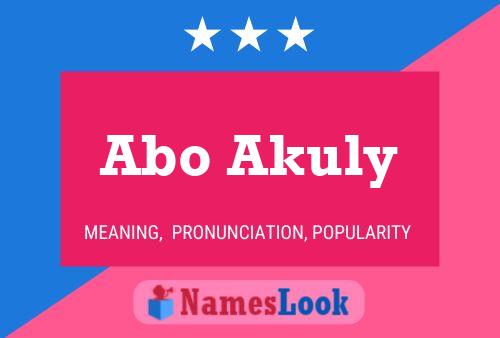 Poster del nome Abo Akuly