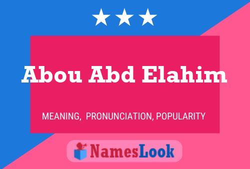 Poster del nome Abou Abd Elahim