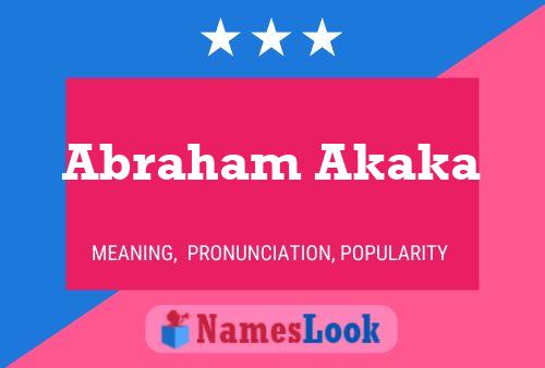 Poster del nome Abraham Akaka