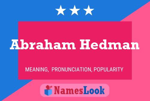 Poster del nome Abraham Hedman