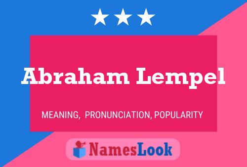 Poster del nome Abraham Lempel