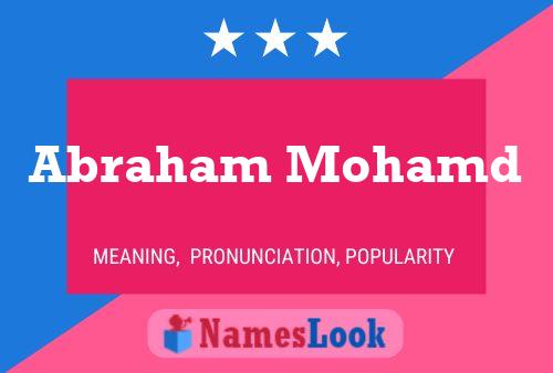 Poster del nome Abraham Mohamd