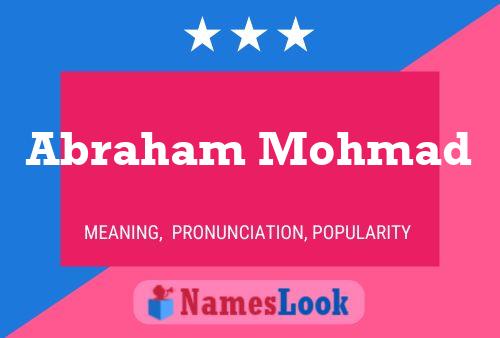 Poster del nome Abraham Mohmad