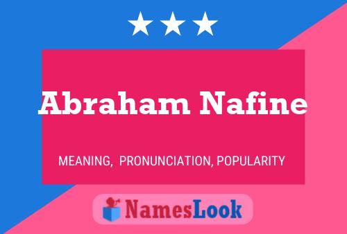 Poster del nome Abraham Nafine