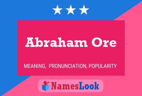 Poster del nome Abraham Ore