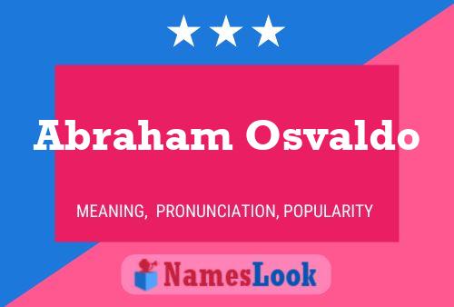 Poster del nome Abraham Osvaldo