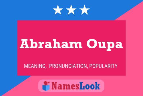 Poster del nome Abraham Oupa