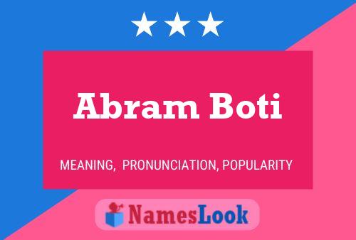 Poster del nome Abram Boti