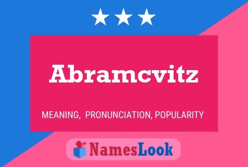 Poster del nome Abramcvitz