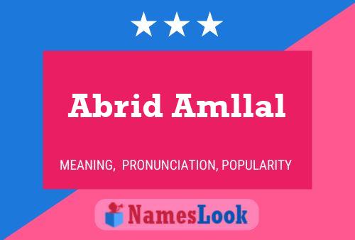 Poster del nome Abrid Amllal