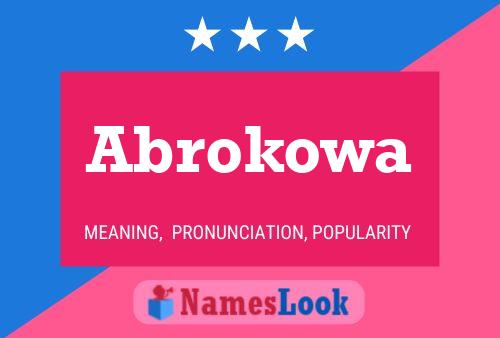 Poster del nome Abrokowa