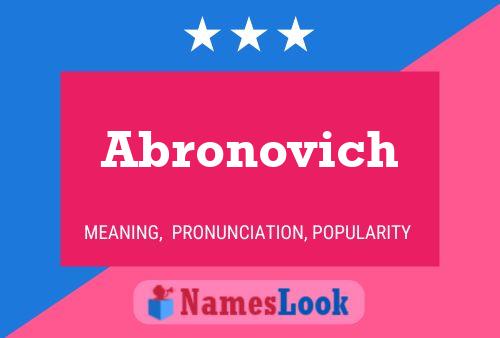 Poster del nome Abronovich