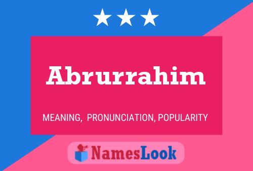 Poster del nome Abrurrahim