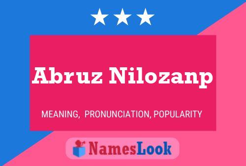 Poster del nome Abruz Nilozanp