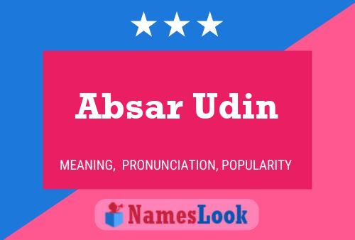 Poster del nome Absar Udin