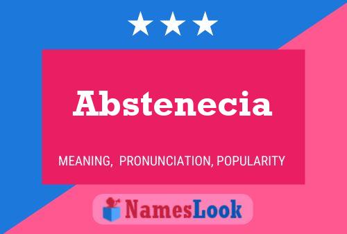 Poster del nome Abstenecia