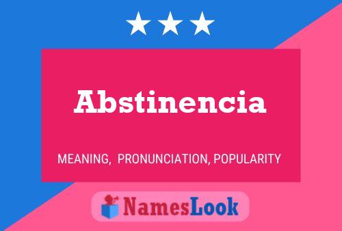 Poster del nome Abstinencia