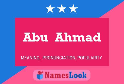 Poster del nome Abu  Ahmad