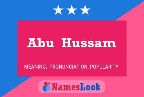 Poster del nome Abu  Hussam