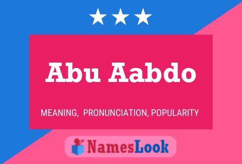 Poster del nome Abu Aabdo