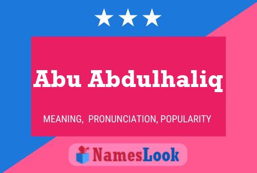 Poster del nome Abu Abdulhaliq