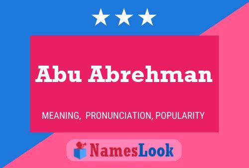 Poster del nome Abu Abrehman