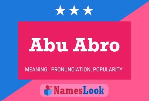 Poster del nome Abu Abro