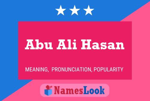 Poster del nome Abu Ali Hasan