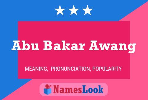 Poster del nome Abu Bakar Awang