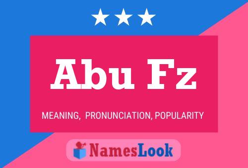 Poster del nome Abu Fz